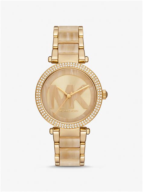 michael kors parker pave bracelet watch|Parker Pavé Gold.